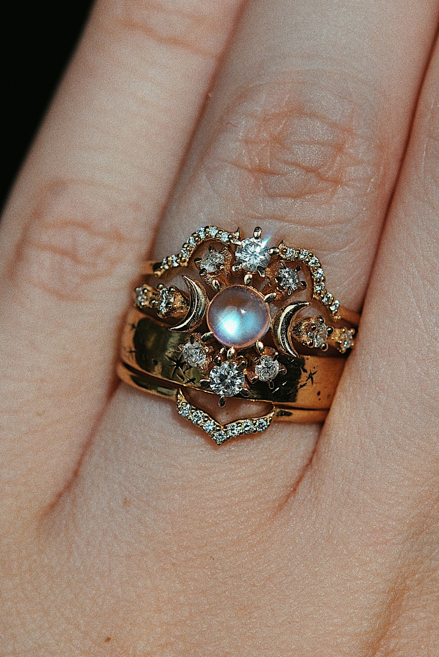 Bague Wandering Cosmos Pierre de lune