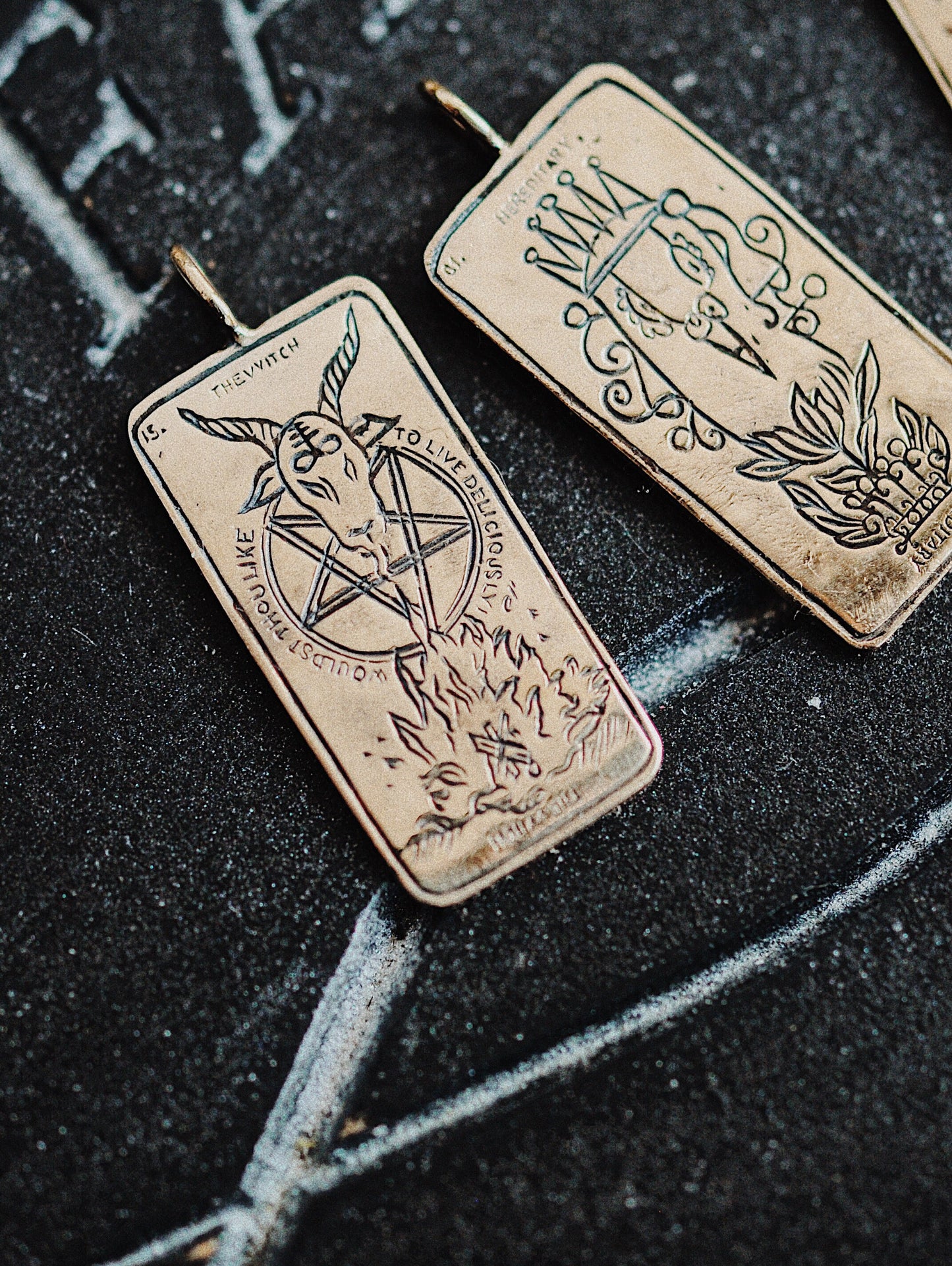 The Witch Tarot Card Necklace - Ready-to-ship