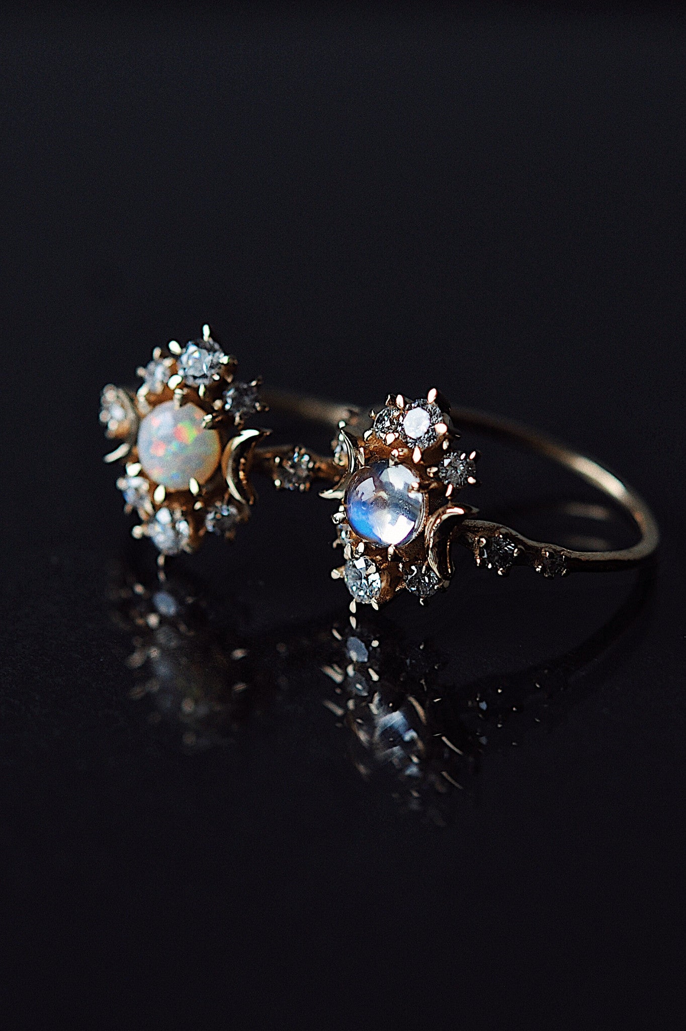 Bague Wandering Cosmos Pierre de lune