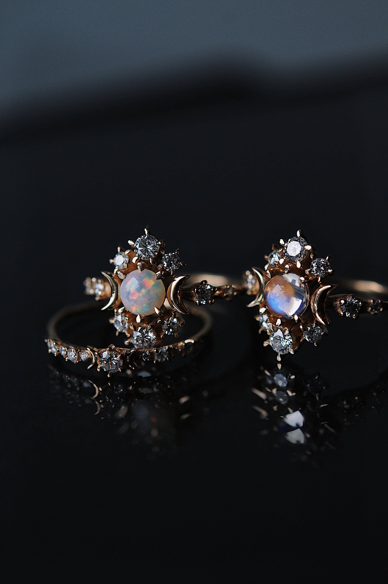 Bague Wandering Cosmos Pierre de lune
