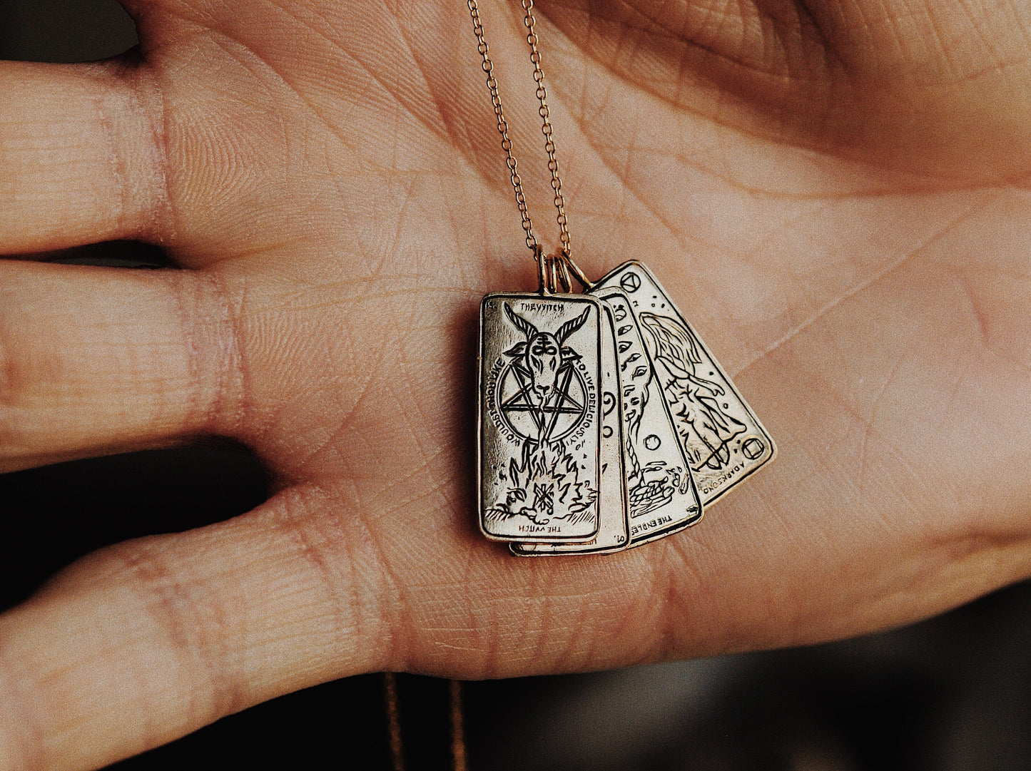 The Witch Tarot Card Necklace - Ready-to-ship