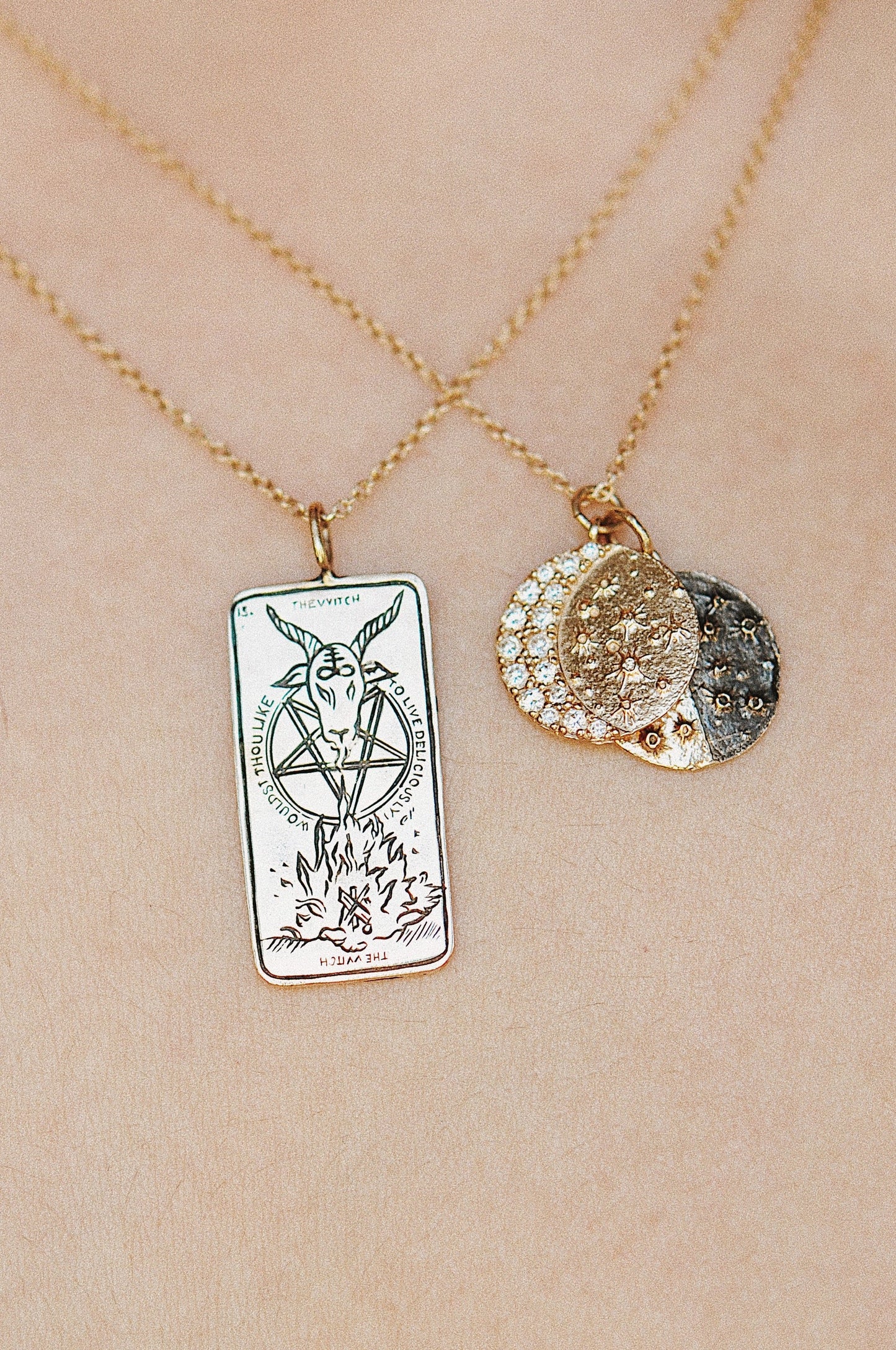 The Witch Tarot Card Necklace - Ready-to-ship