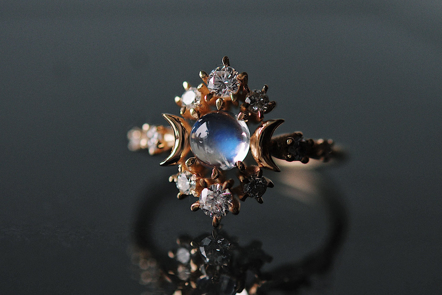 Bague Wandering Cosmos Pierre de lune