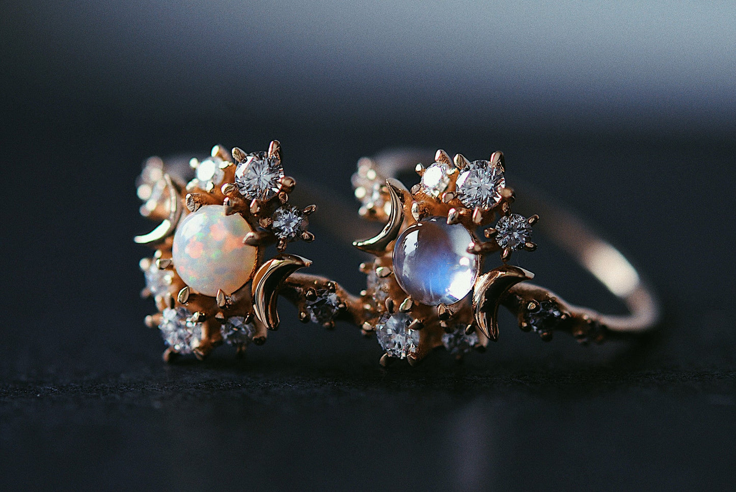 Bague Wandering Cosmos Pierre de lune