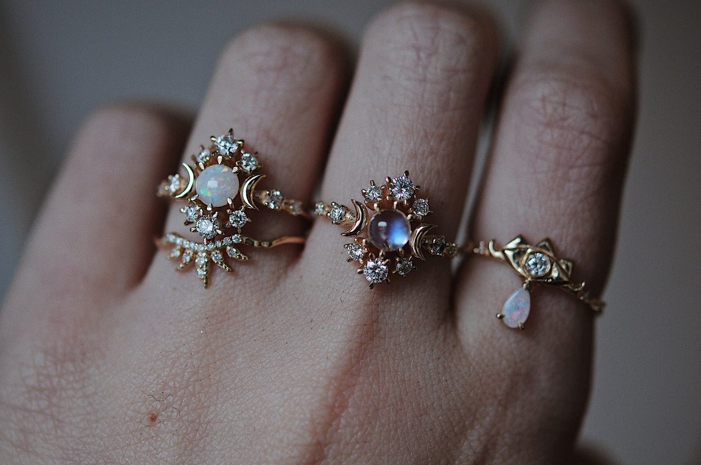 Bague Wandering Cosmos Pierre de lune