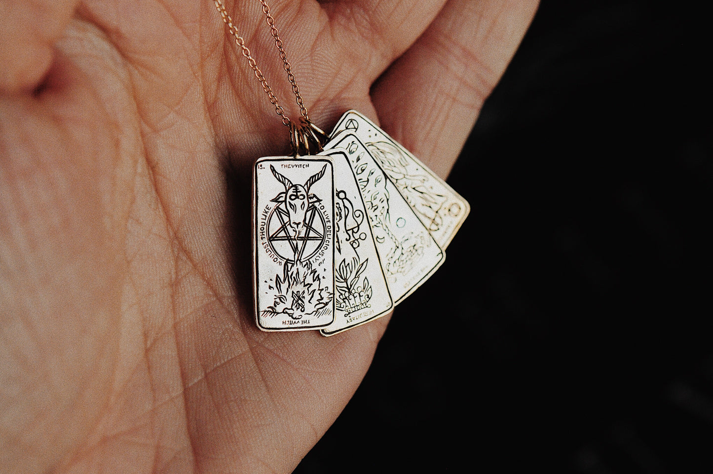 The Witch Tarot Card Necklace - Ready-to-ship