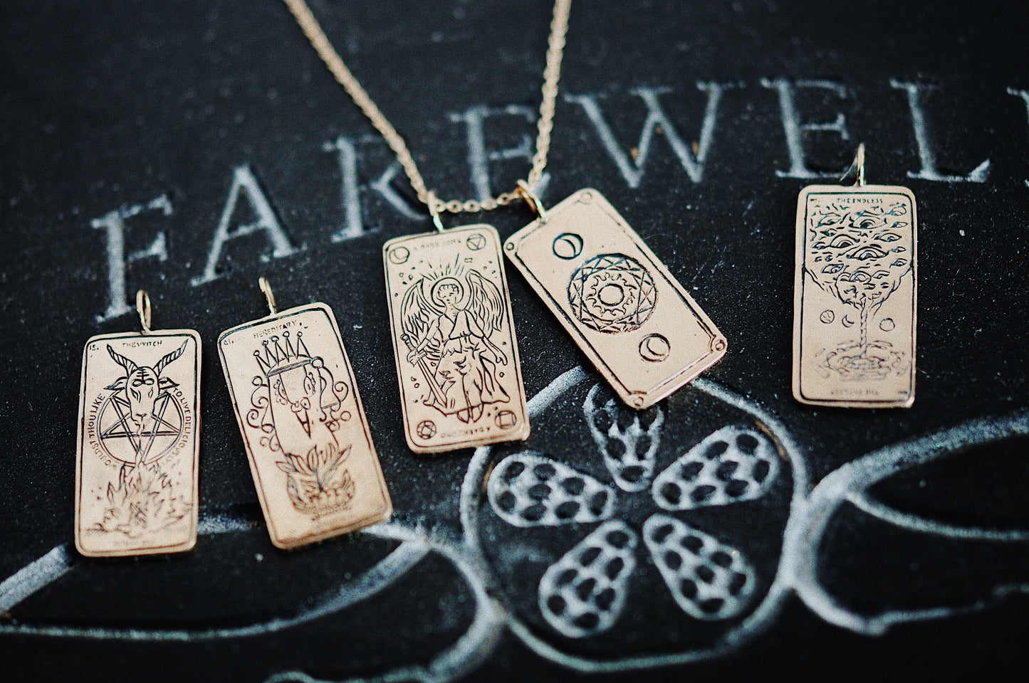 The Witch Tarot Card Necklace - Ready-to-ship