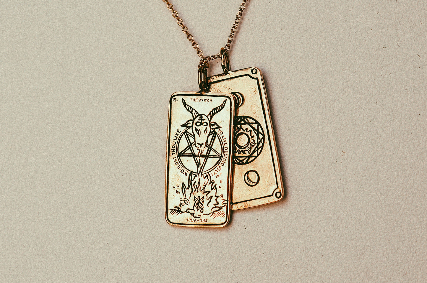 The Witch Tarot Card Necklace - Ready-to-ship