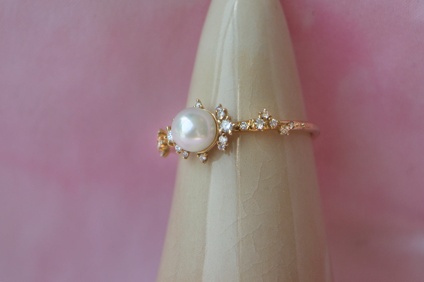 SAMPLE Birth of Venus Ring with different band - Size 5