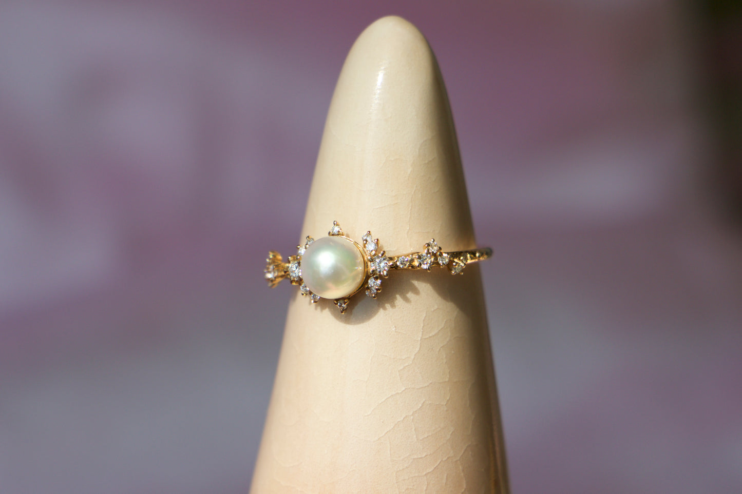 SAMPLE Birth of Venus Ring with different band - Size 5