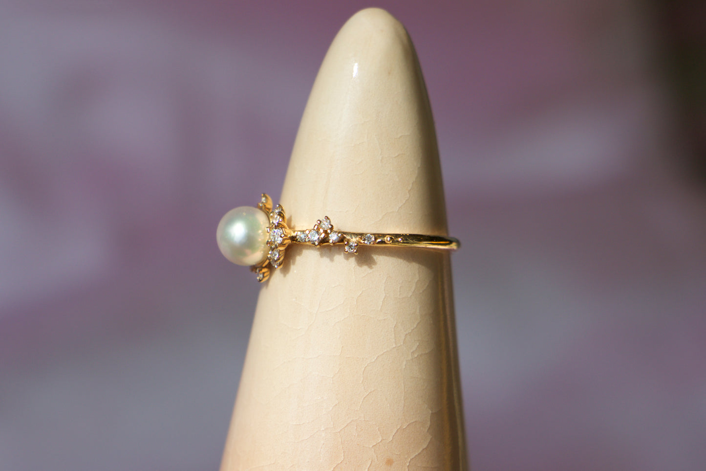 SAMPLE Birth of Venus Ring with different band - Size 5