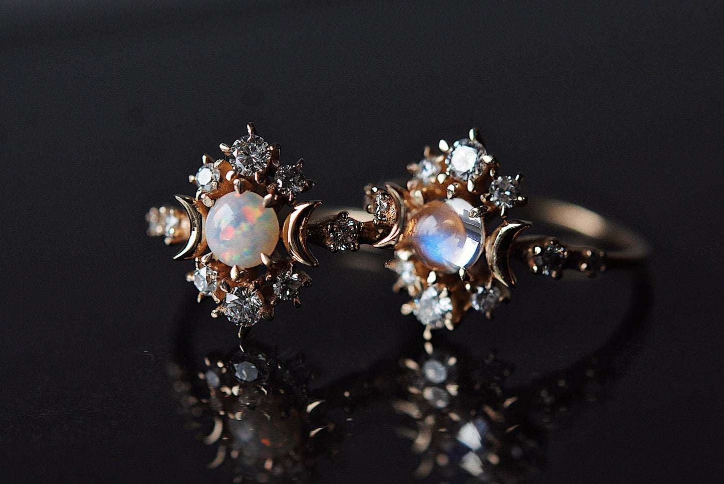 Bague Wandering Cosmos Pierre de lune