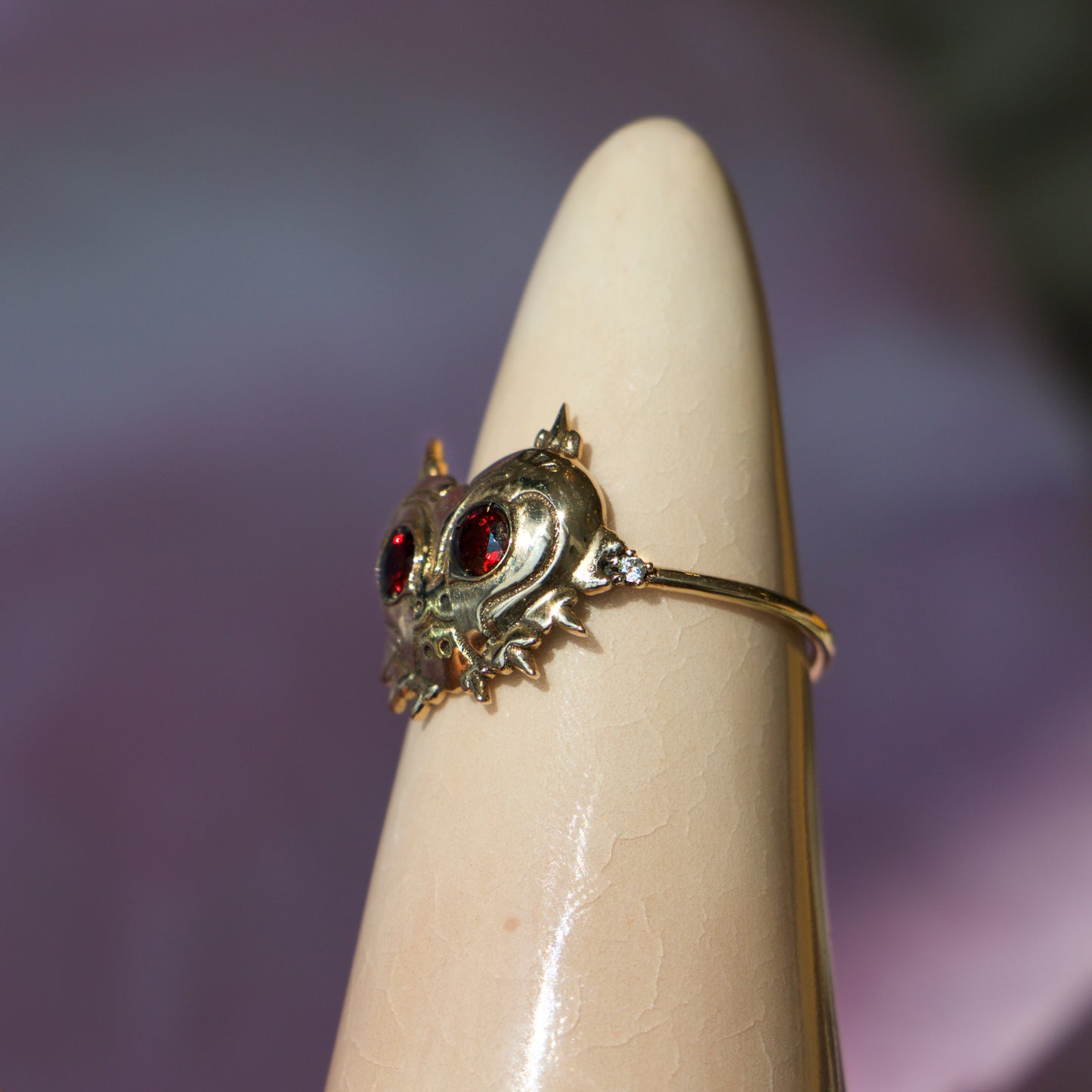 SAMPLE Garnet Majora's Mask Ring - Size 6.5