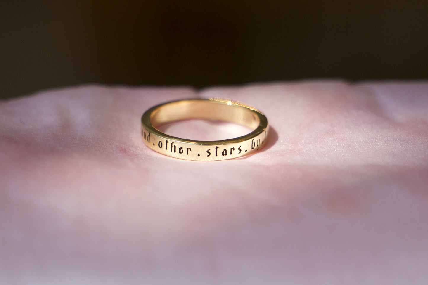 SAMPLE Square Heavenly magic Ring - 4.75 14k yellow gold