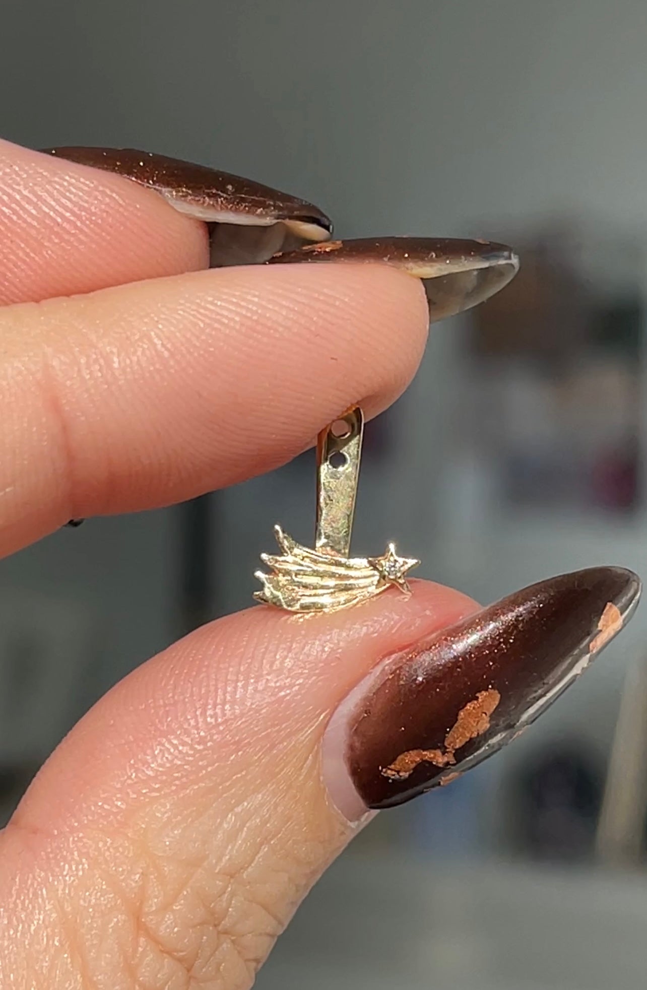 SAMPLE Shooting Star Earring Jacket w/ Diamond