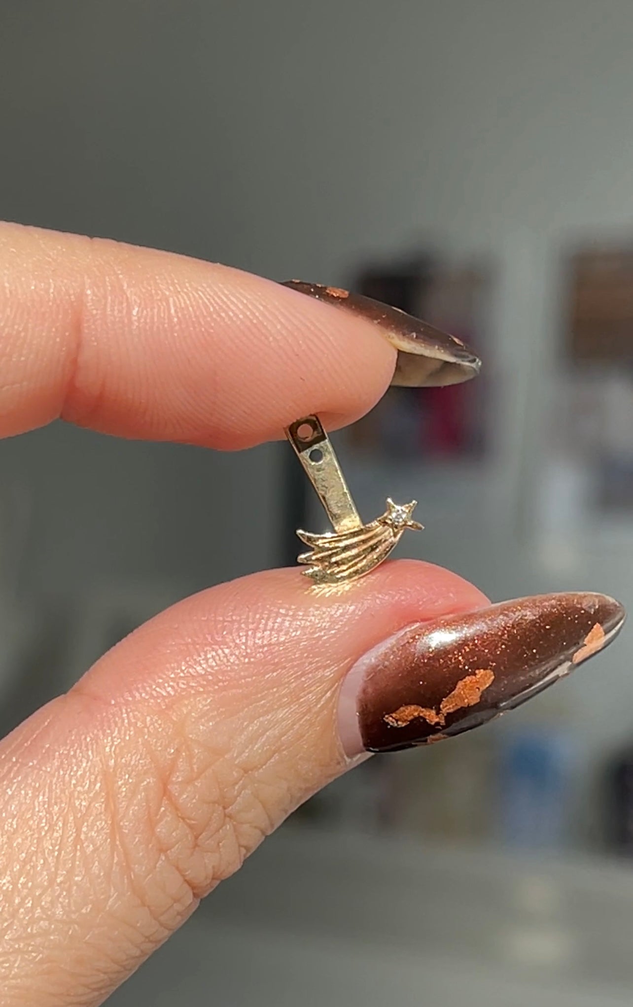 SAMPLE Shooting Star Earring Jacket w/ Diamond