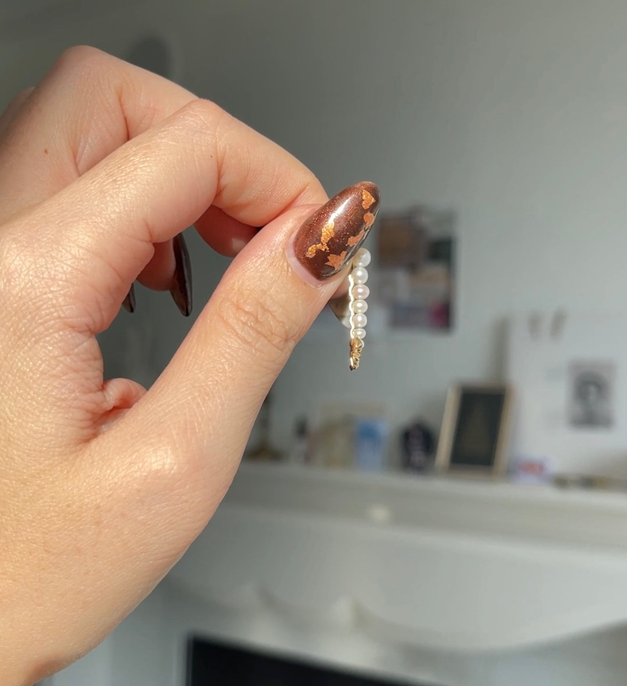 SAMPLE Pearl Braid Earring (Single)