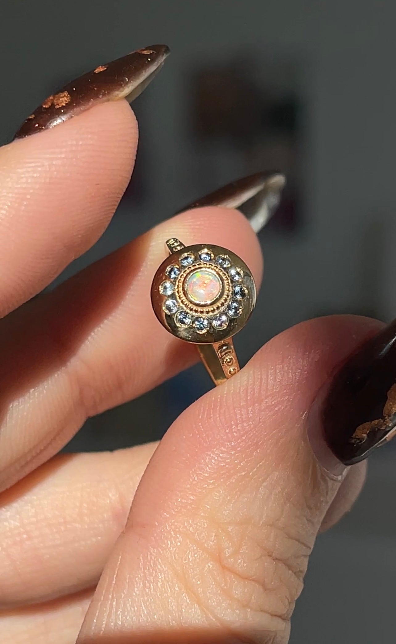 SAMPLE Opal Neptune Solari UFO Ring - Size 6