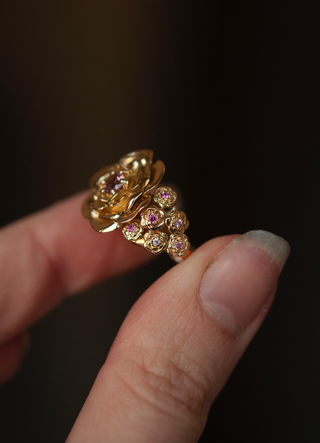 SAMPLE OOAK - Pink Sapphire Paeonia Supreme - Size 6