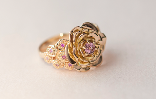 SAMPLE OOAK - Pink Sapphire Paeonia Supreme - Size 6