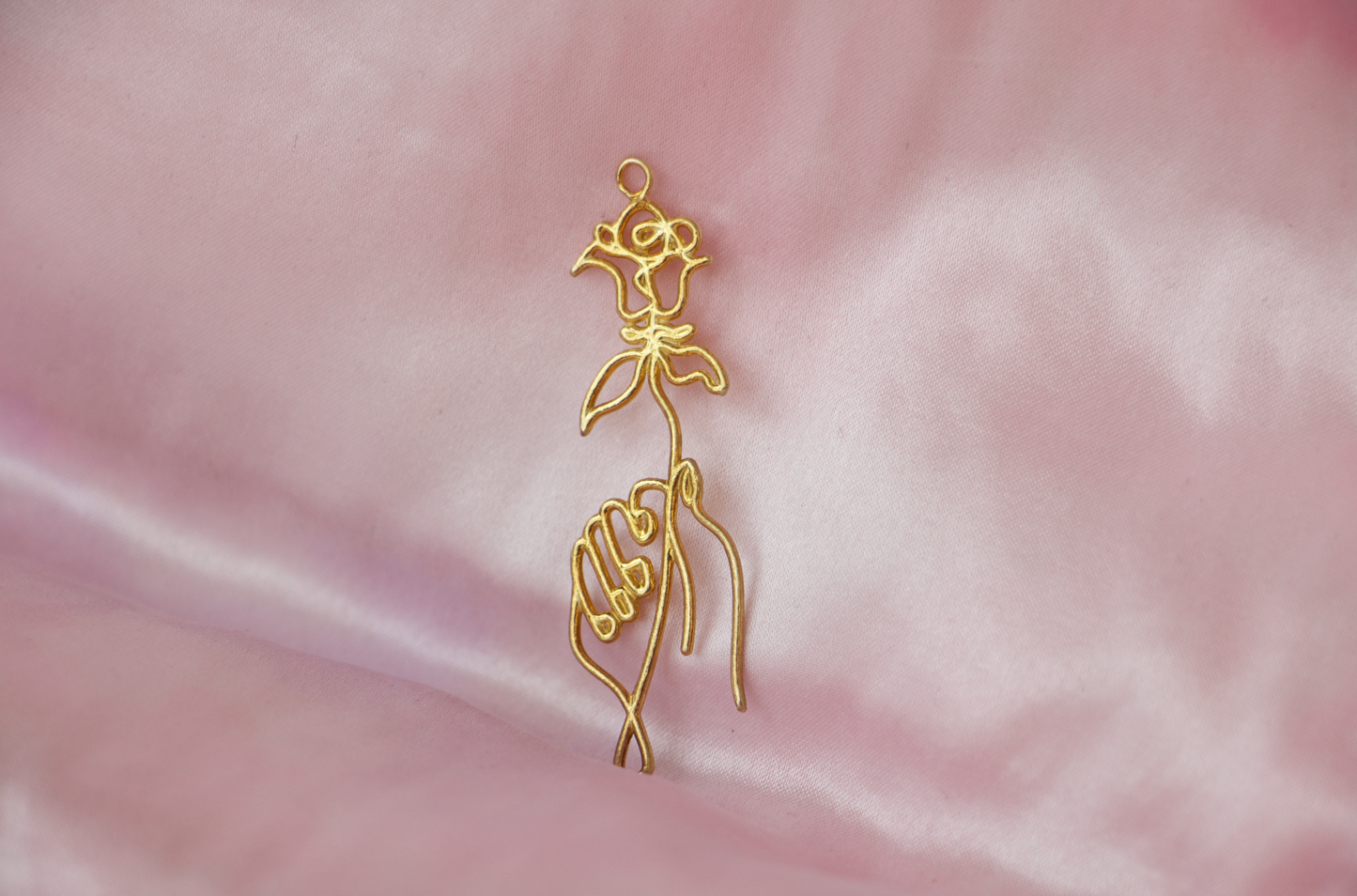 SAMPLE Picasso's Rose Pendant - GOLD VERMEIL & SILVER