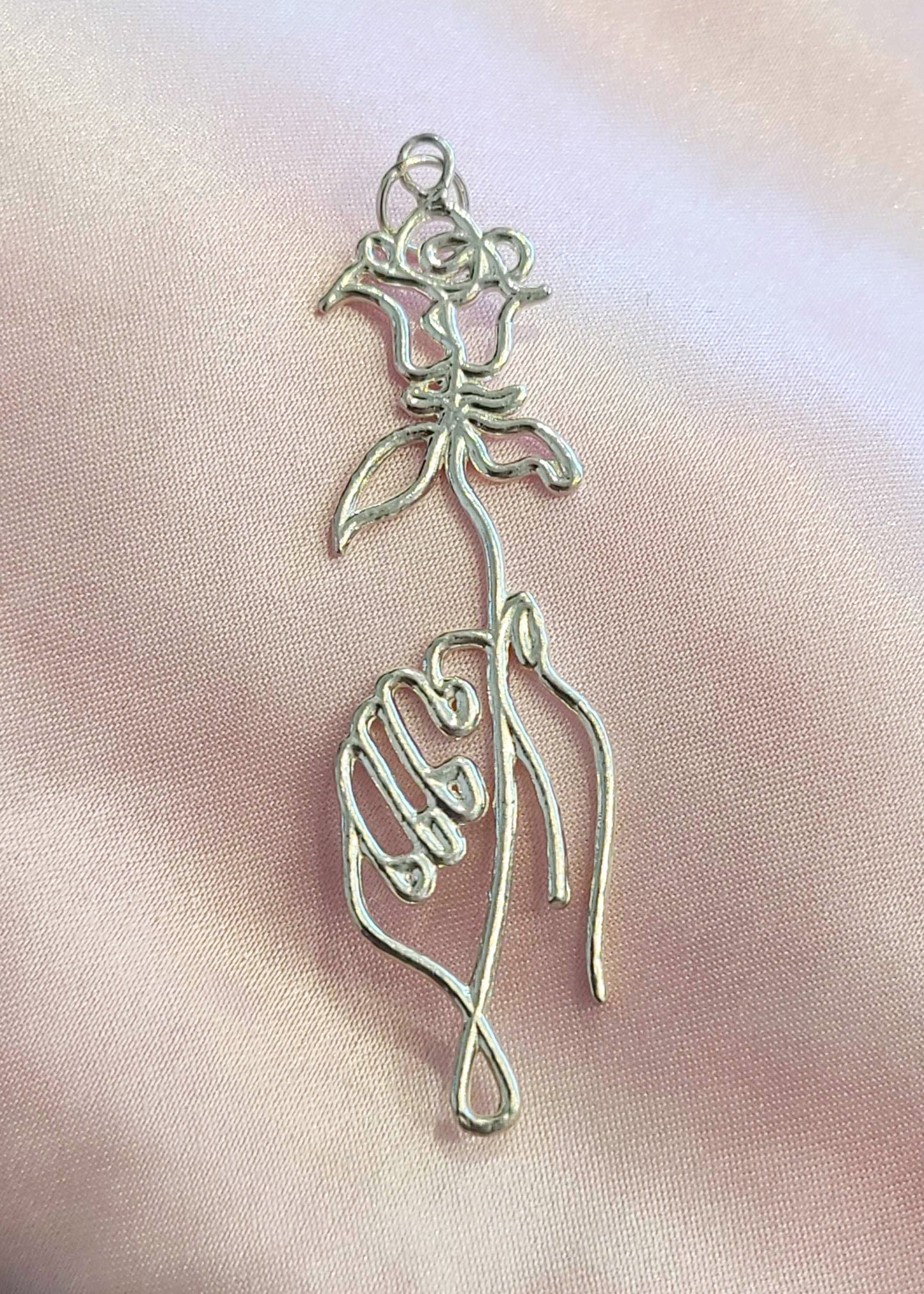 SAMPLE Picasso's Rose Pendant - GOLD VERMEIL & SILVER