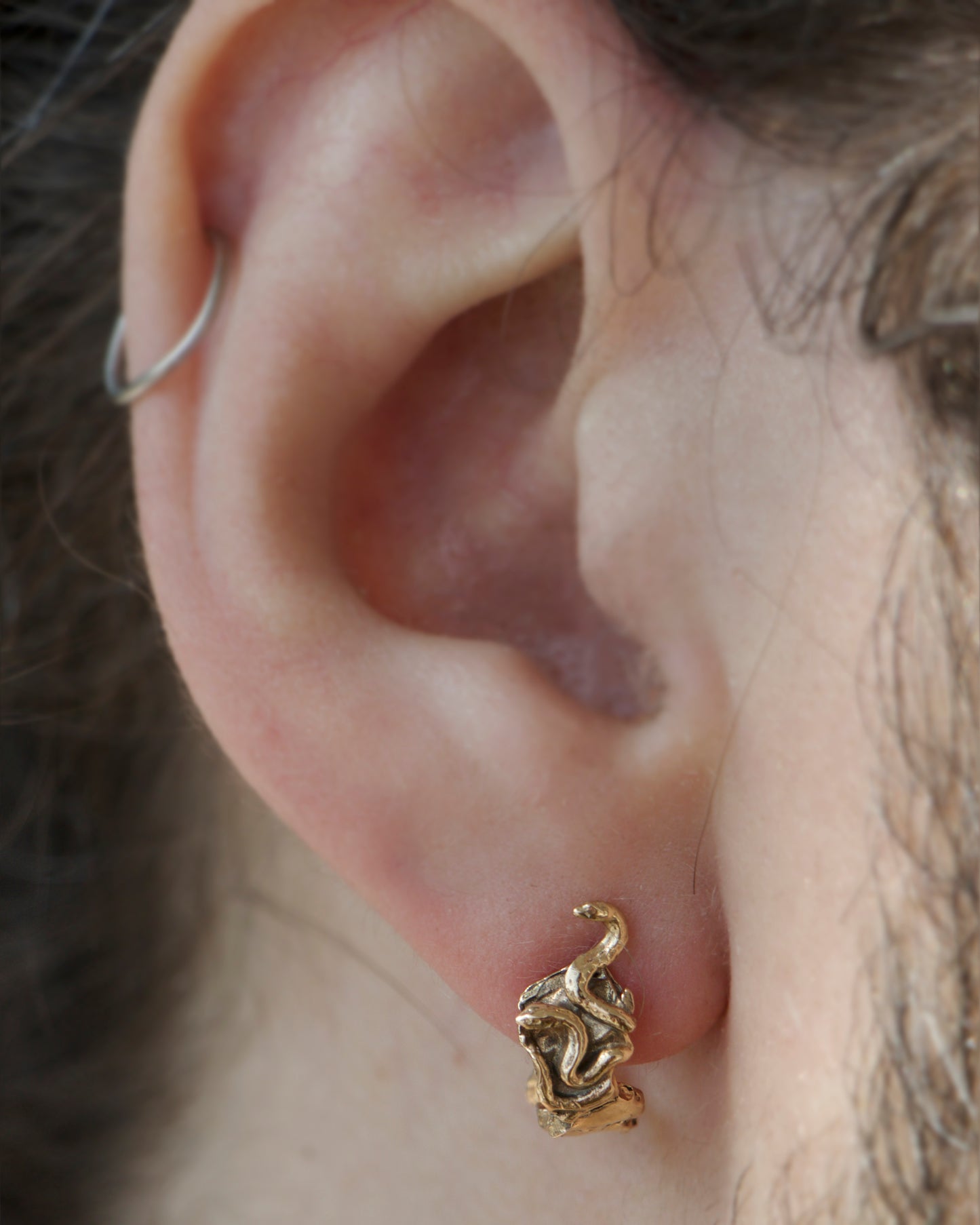 SAMPLE West Medusa Relic Hoop Earring - Single