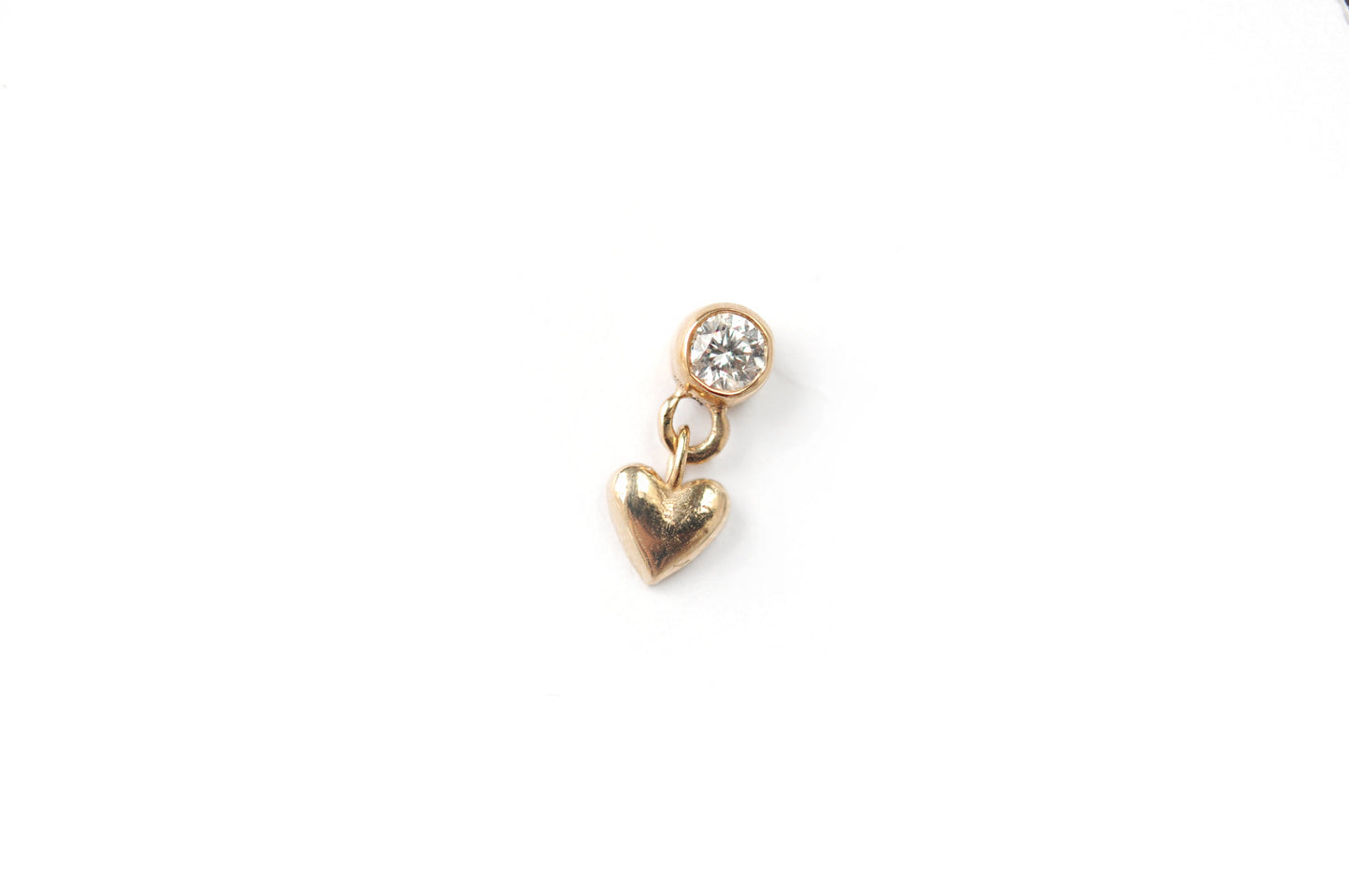 Diamond Baby Heart Earring - Ready-to-ship