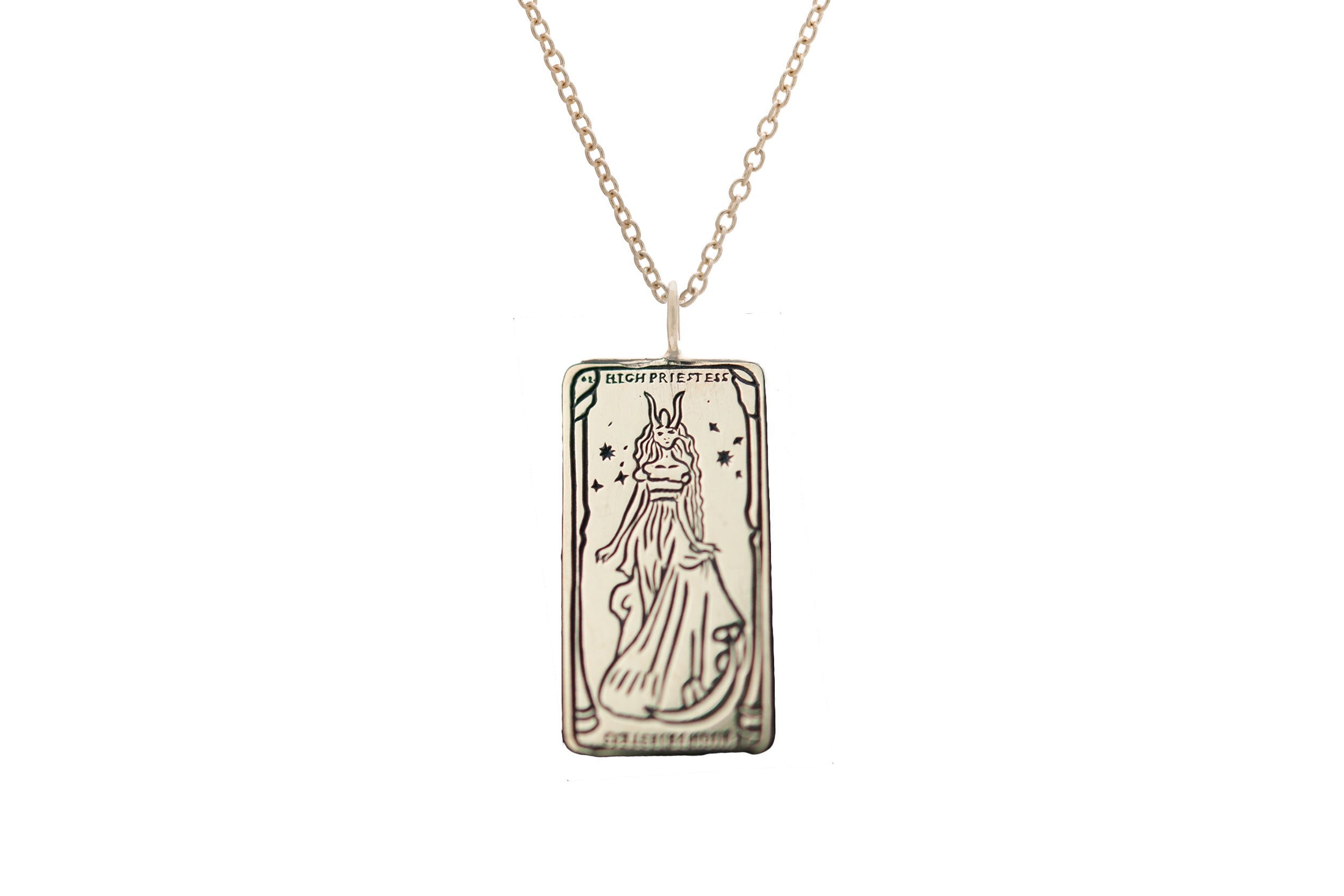 Queen of Wands Tarot Card Necklace – Sofia Zakia