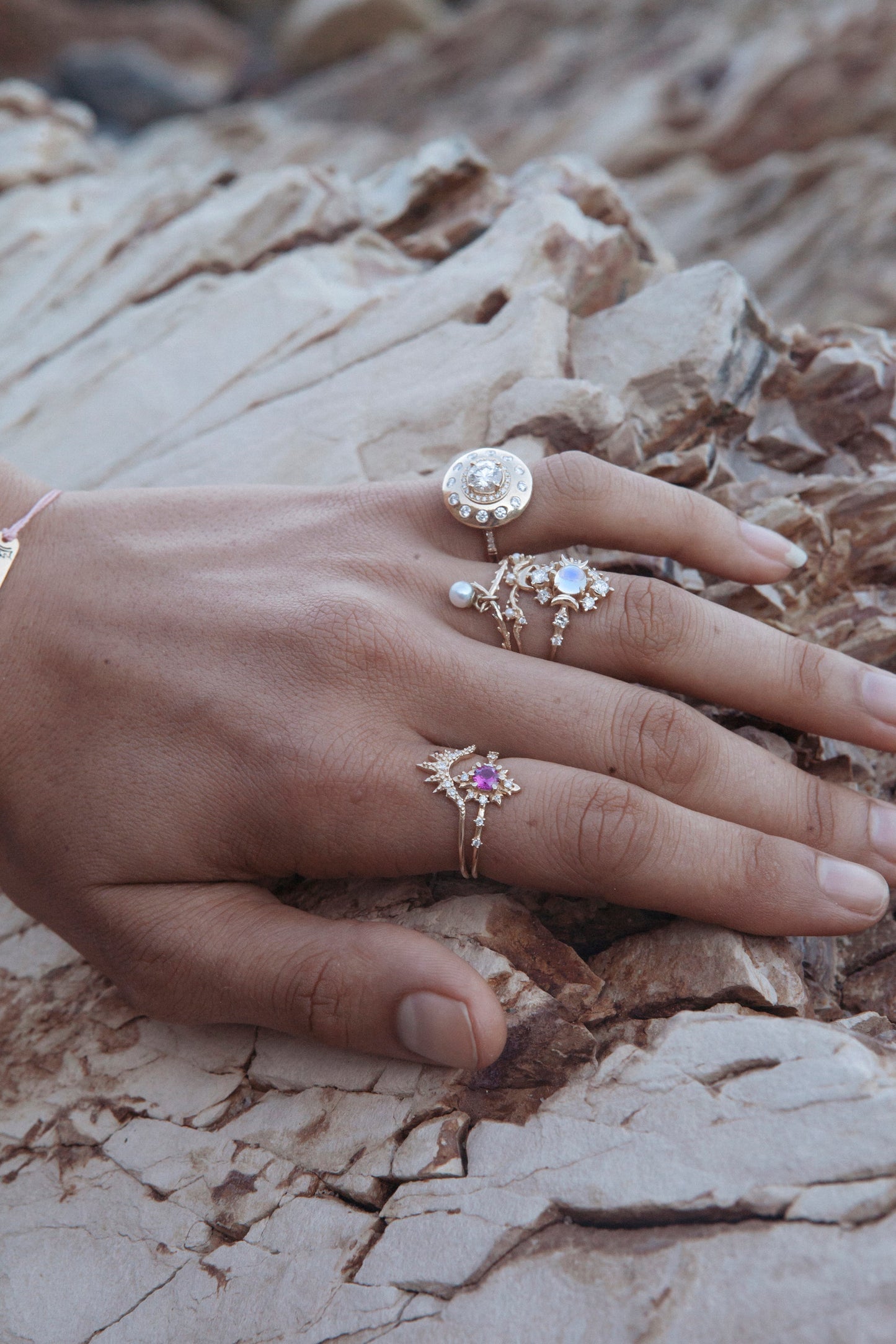 Bague Wandering Cosmos Pierre de lune