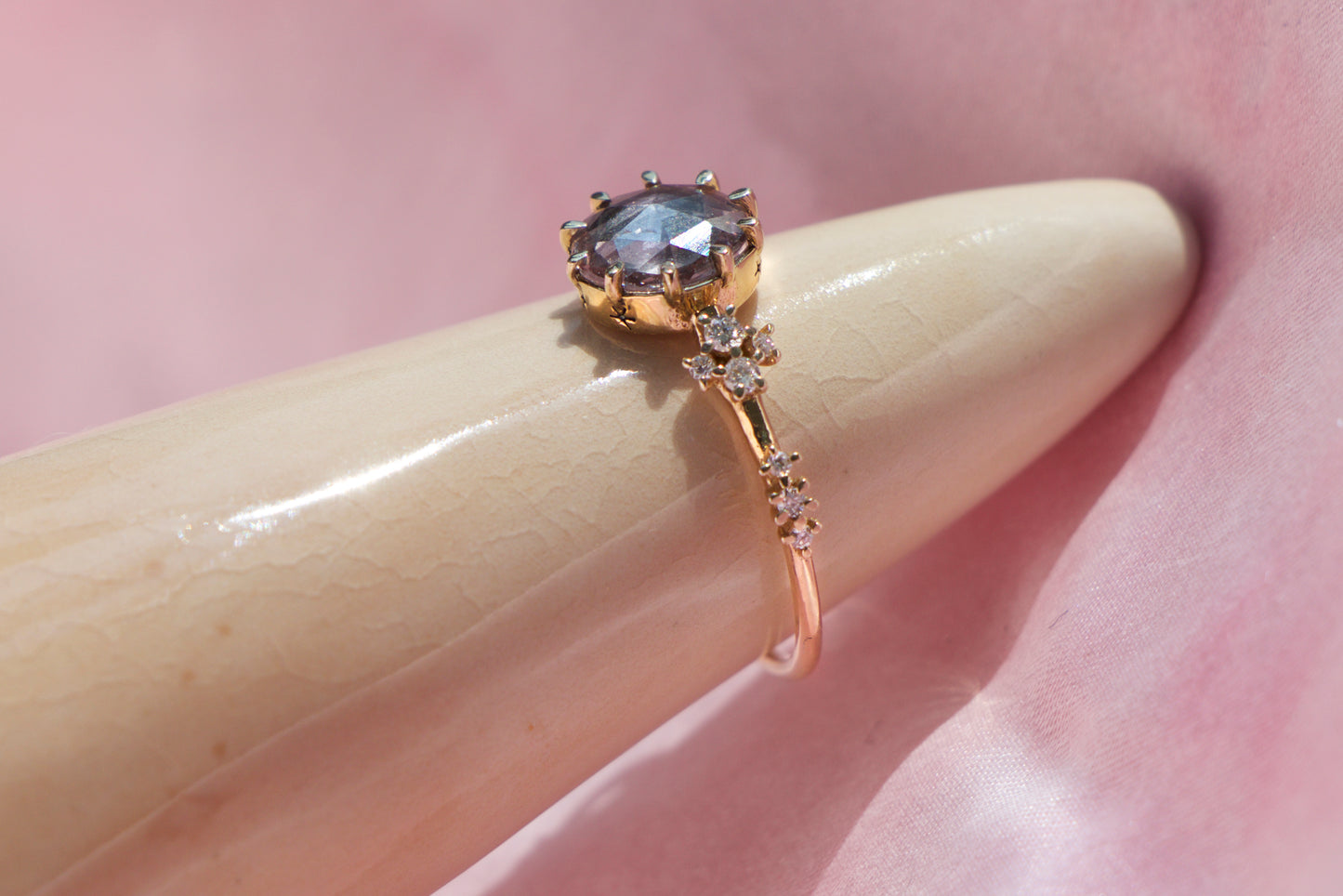 SAMPLE Rosecut Sapphire Oracle Ring - Size 6