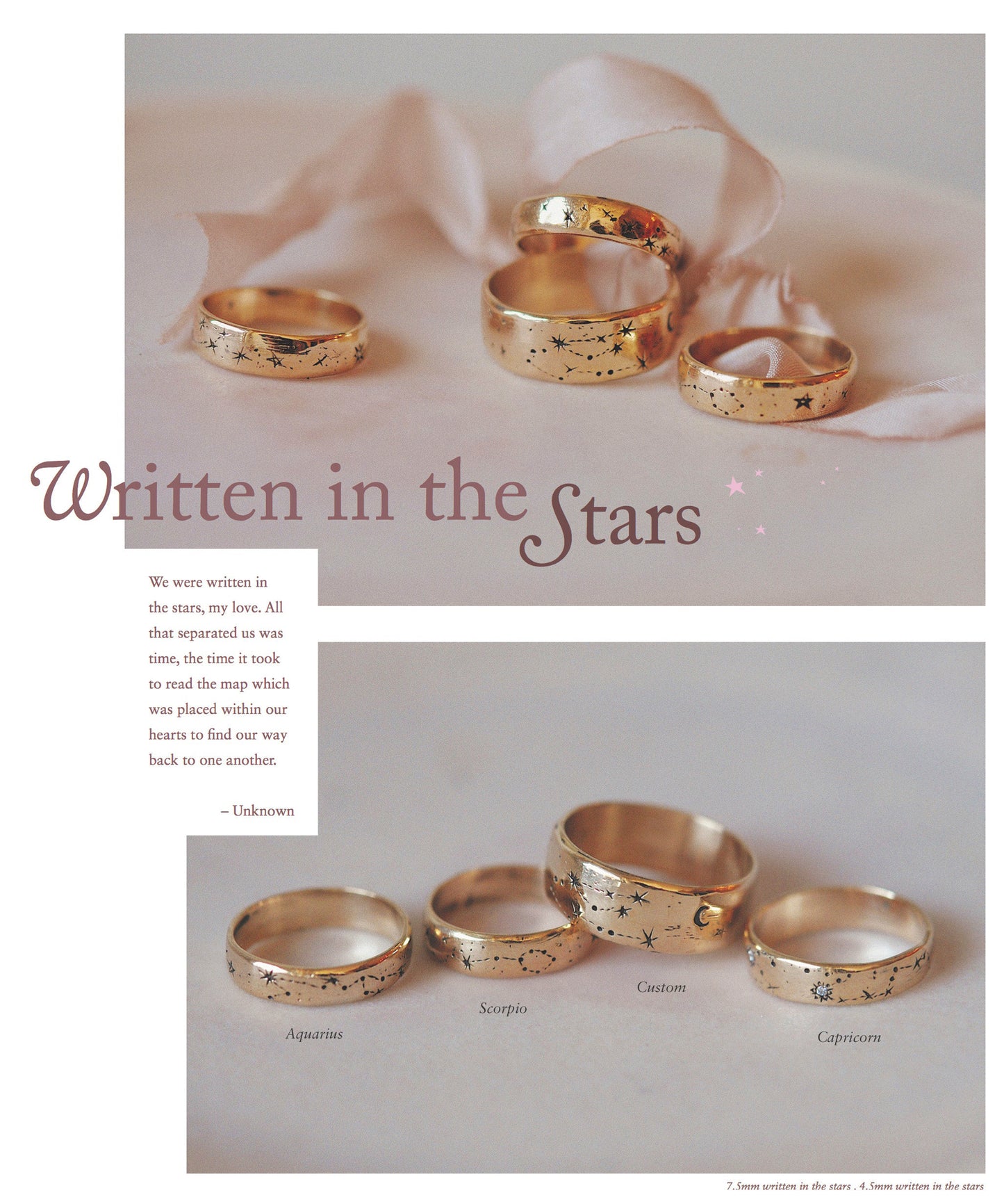 Wide Written in the Stars Ring