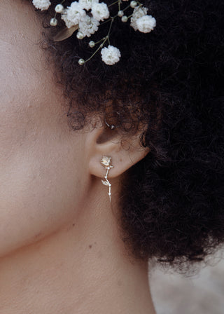 Boucle d'Oreille Rose Céleste