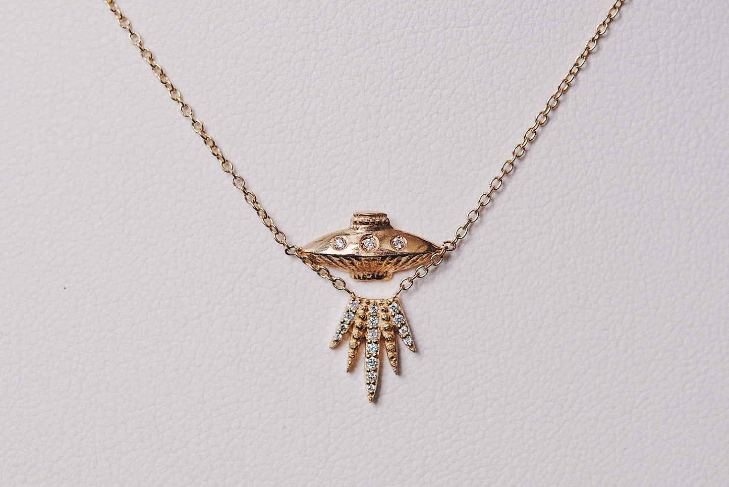 Diamond Tender Abduction UFO Necklace