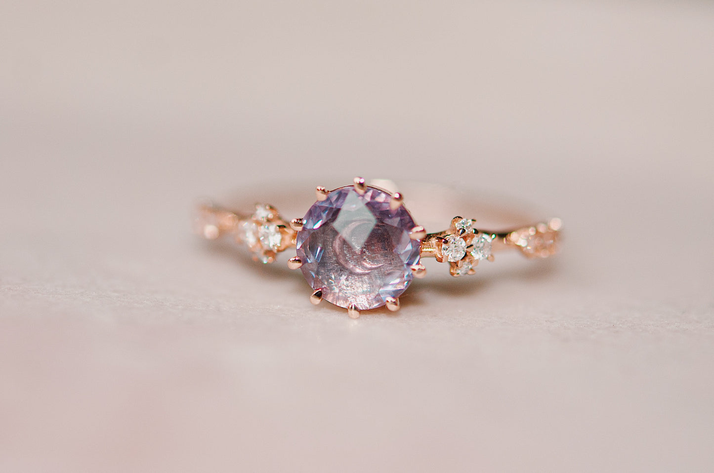 Rosecut Sapphire Oracle Ring