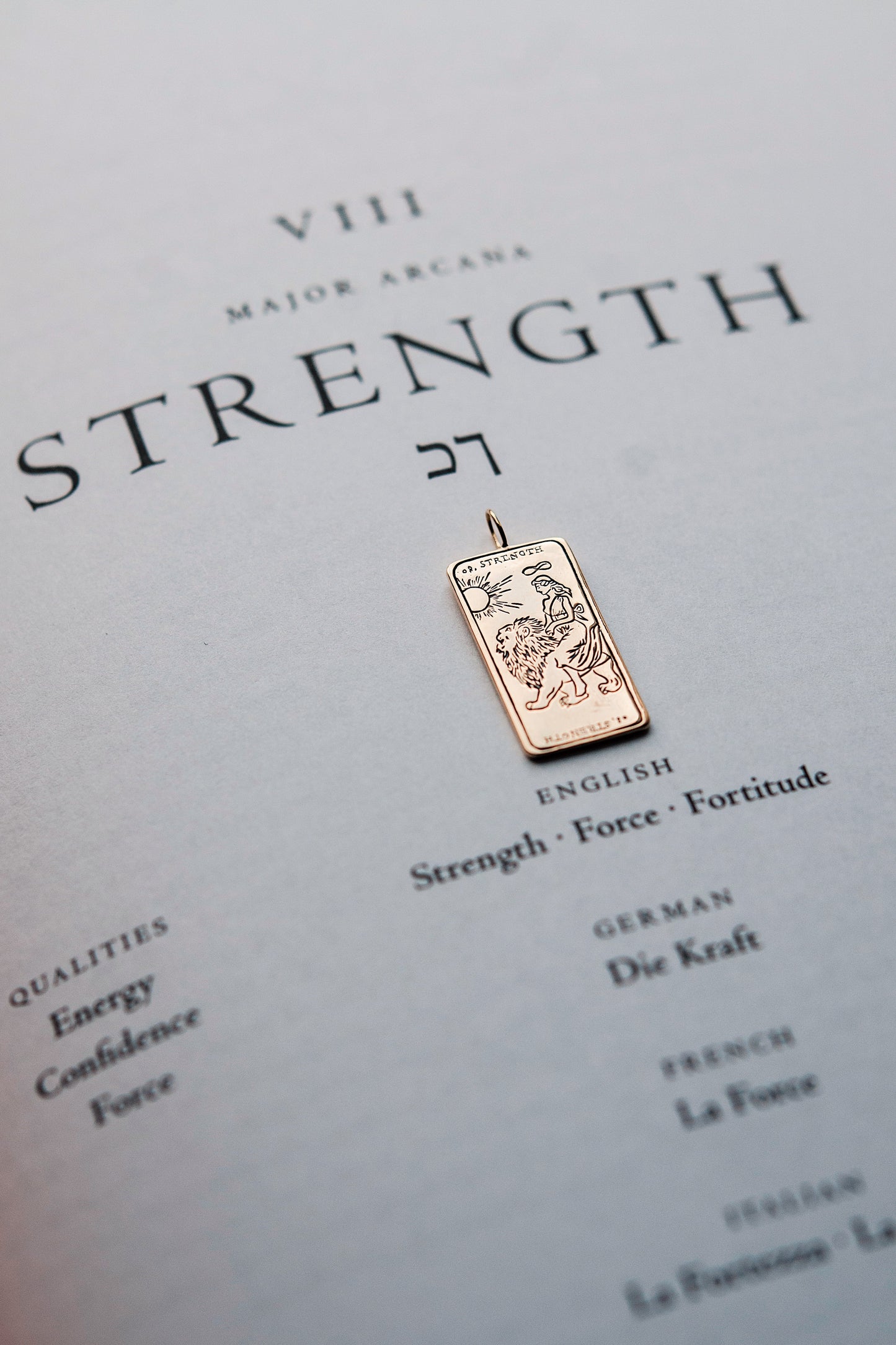 Strength Tarot Card Necklace