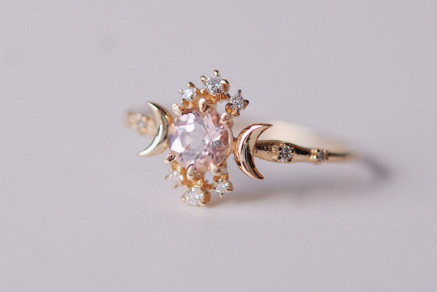 Morganite Wandering Star Ring