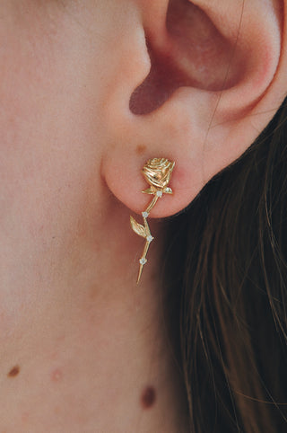 Boucle d'Oreille Rose Céleste