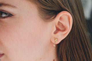 Boucle d'Oreille Rose Céleste