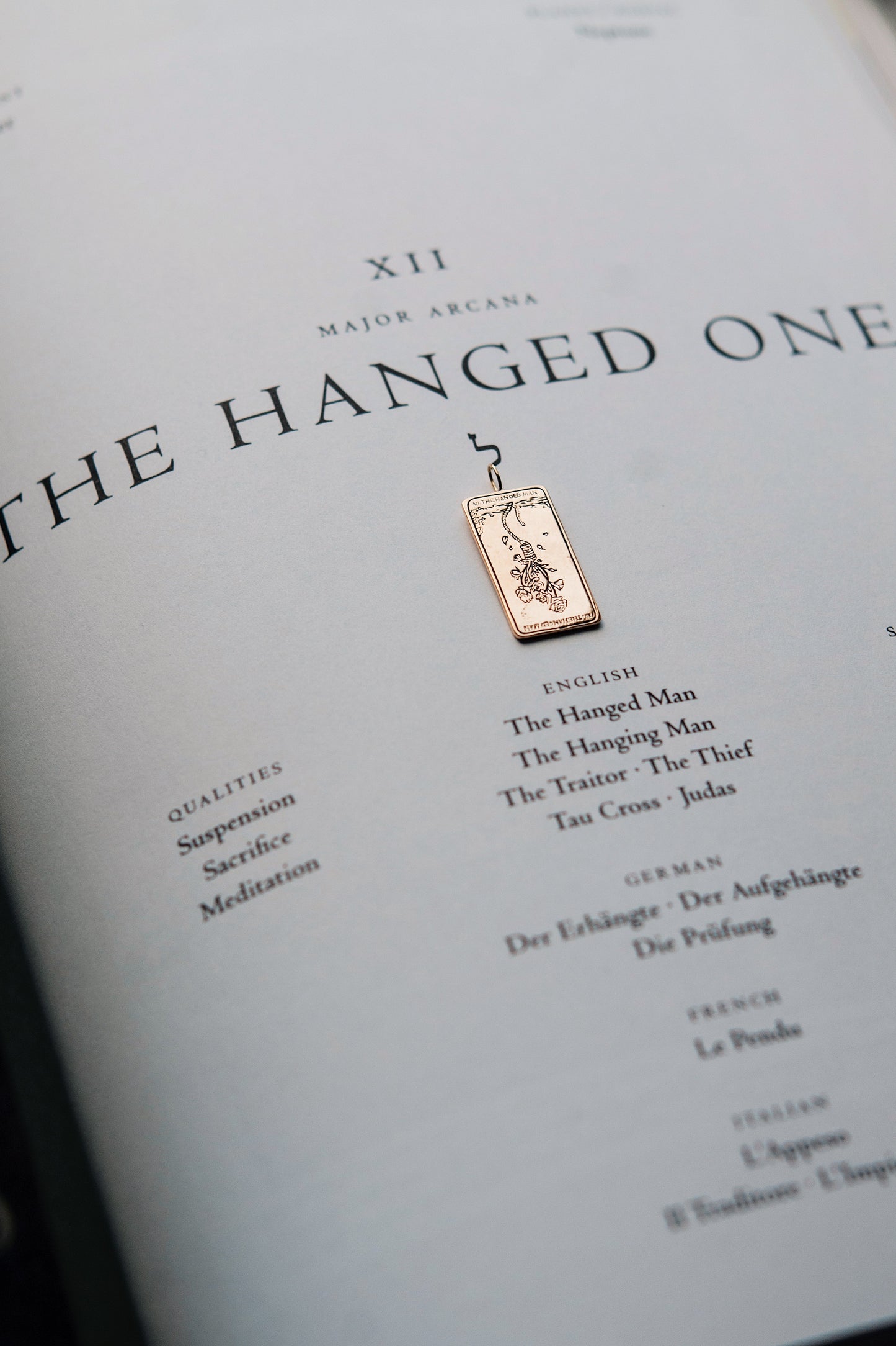 The Hanged One Tarot Card Necklace