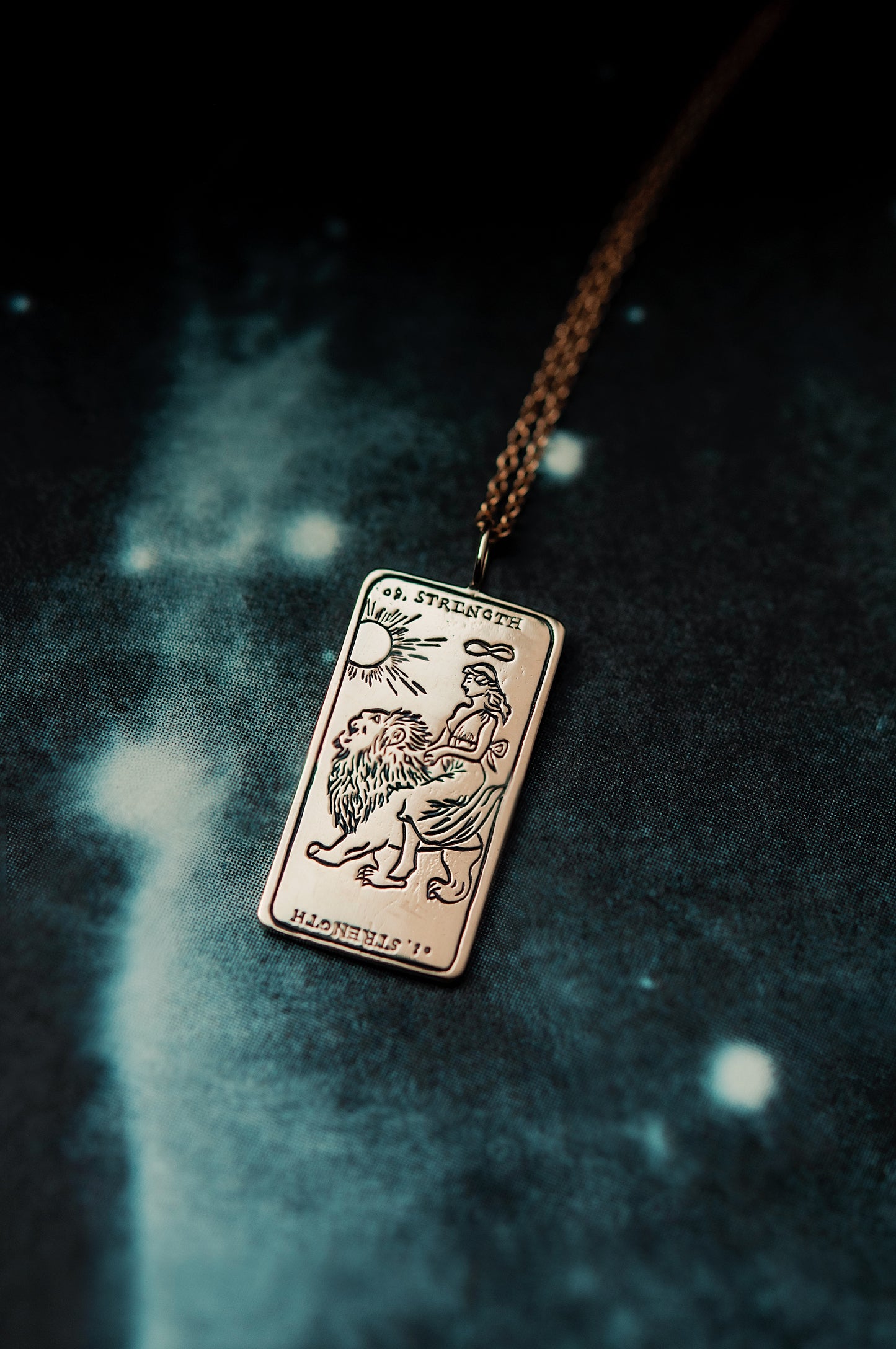 Strength Tarot Card Necklace