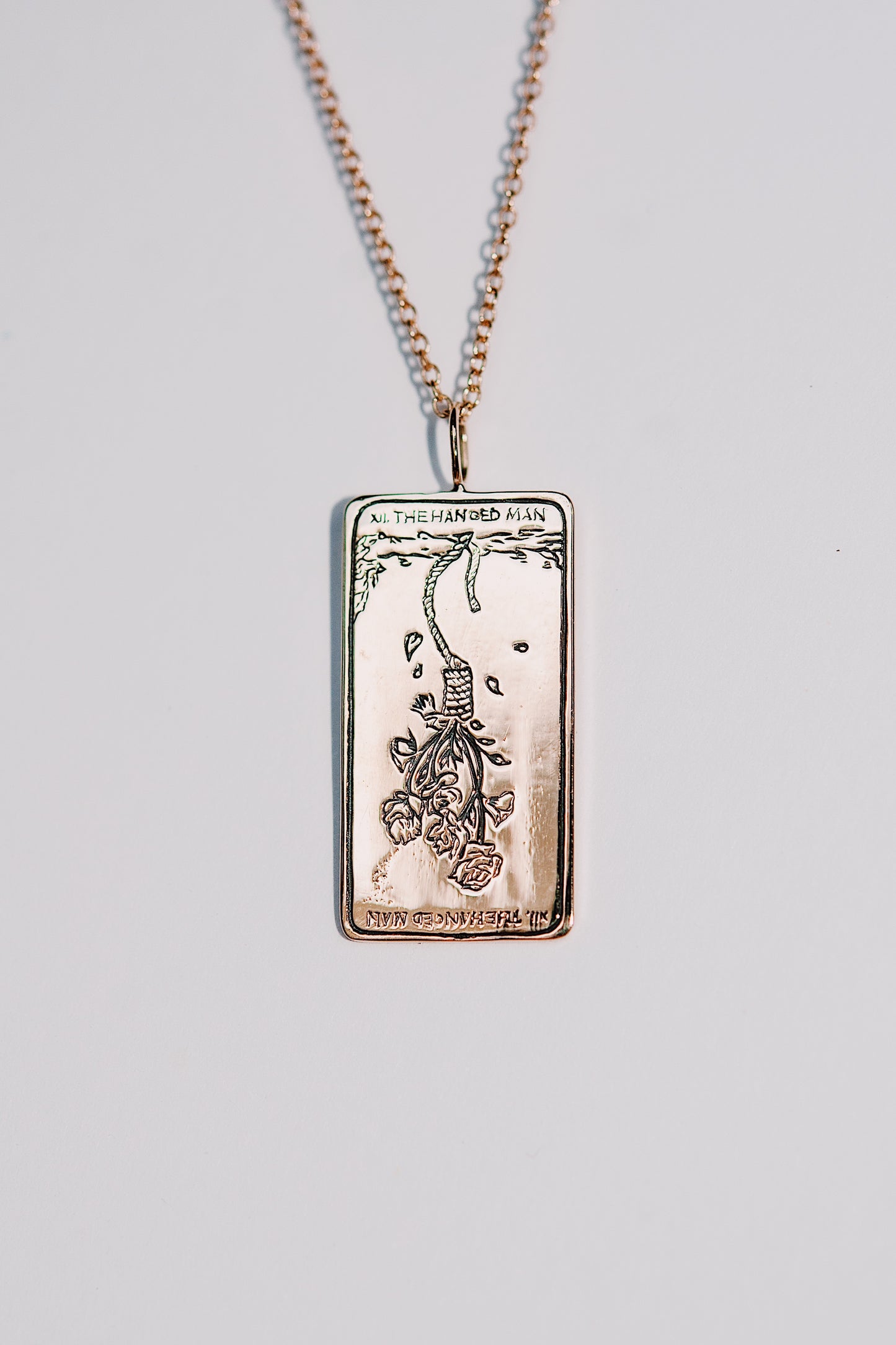 The Hanged One Tarot Card Necklace