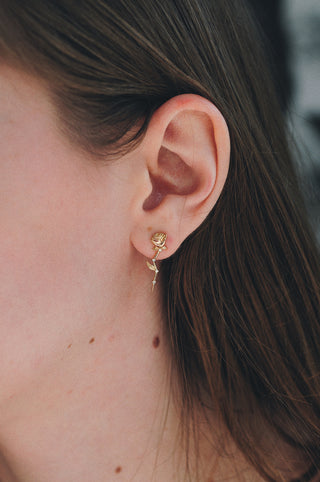 Boucle d'Oreille Rose Céleste