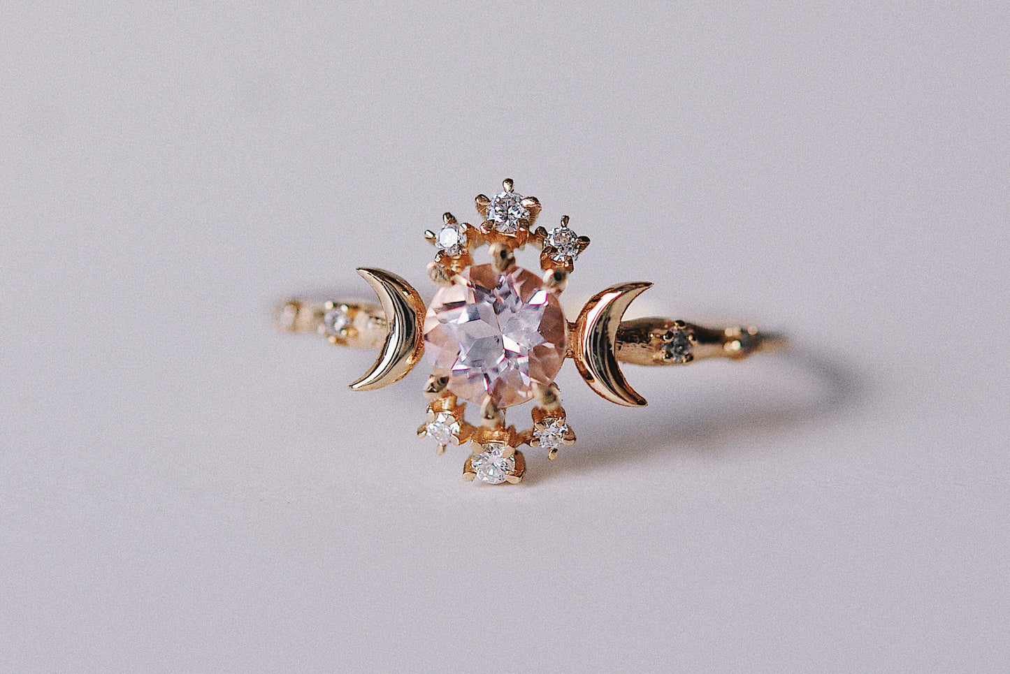 Morganite Wandering Star Ring