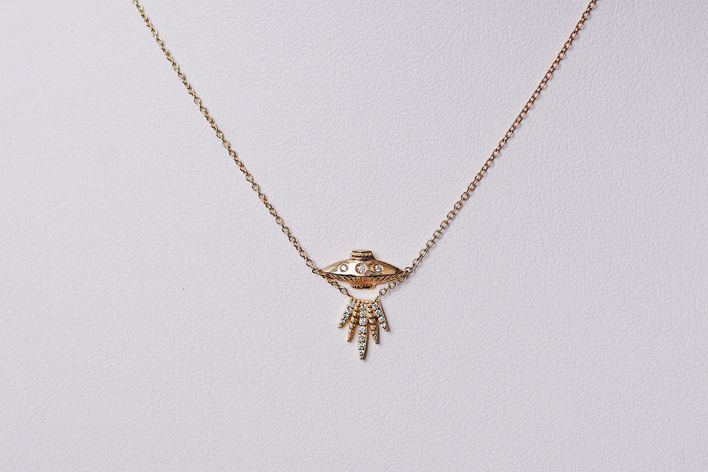 Diamond Tender Abduction UFO Necklace