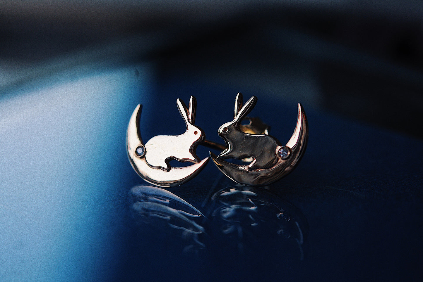 Moon Bunny Earring