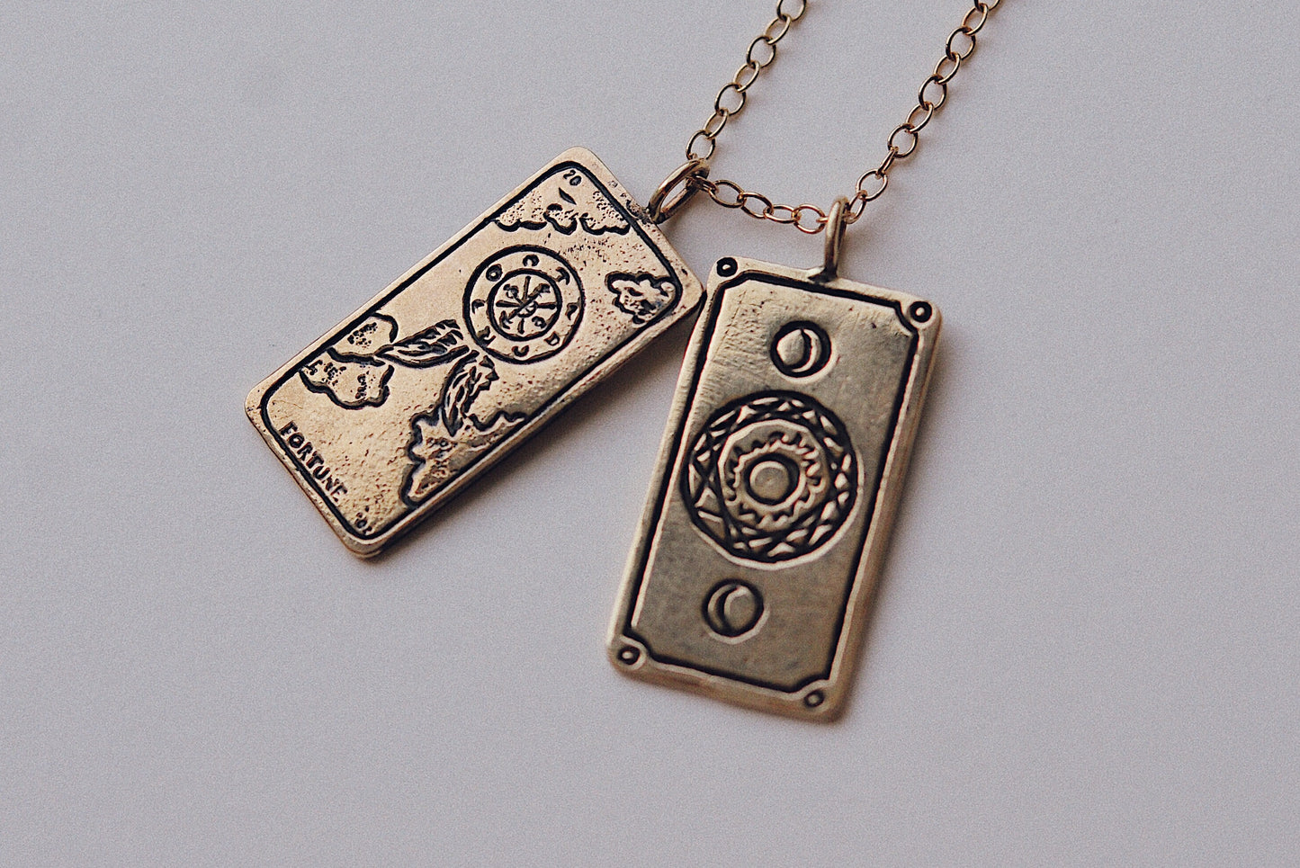 Wheel of Fortune Tarot Card Necklace