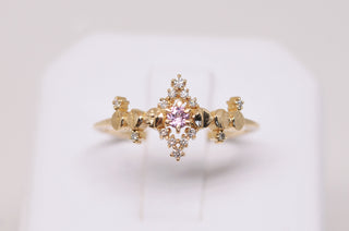 Bague Sorcière Cosmique Saphir Rose
