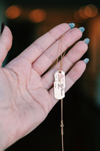 Customizable Military ID Necklace