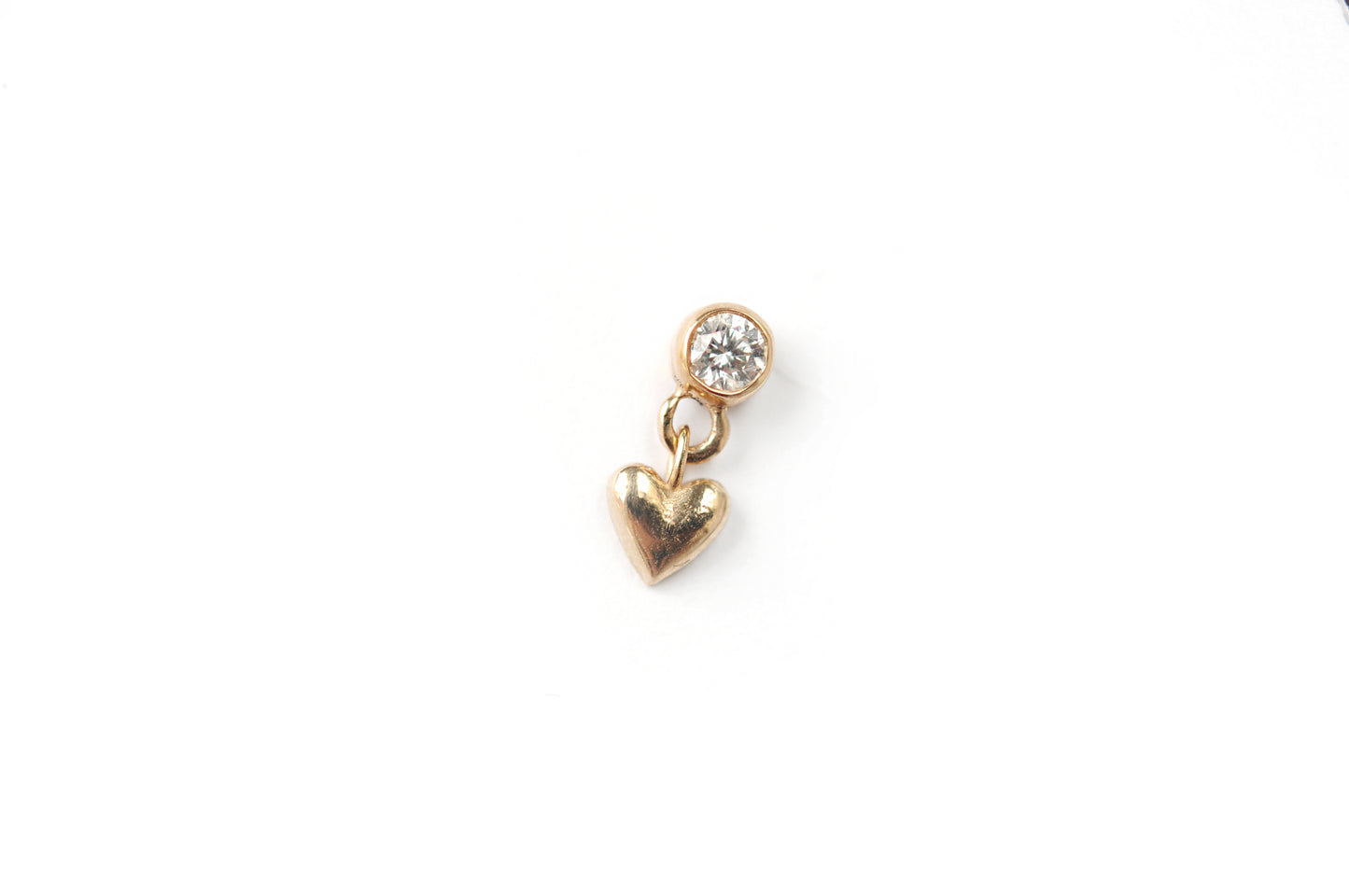 Diamond Baby Heart Earring